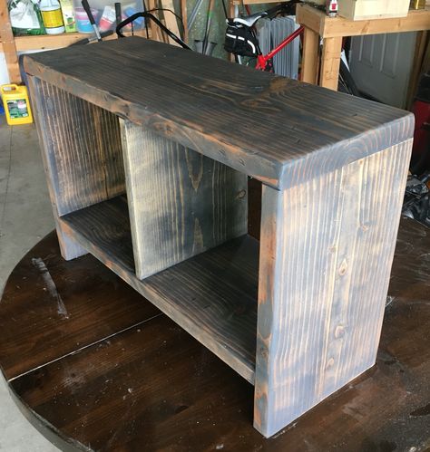 Rustic wood bench made from 2x12 2 X 12 Wood Projects, 2x12 Projects Wood, 2x12 Bench, Door Diy Projects, Rustic Wood Bench, Money Making Projects, Diy Wood Bench, Homemade Furniture, Garden Decor Projects