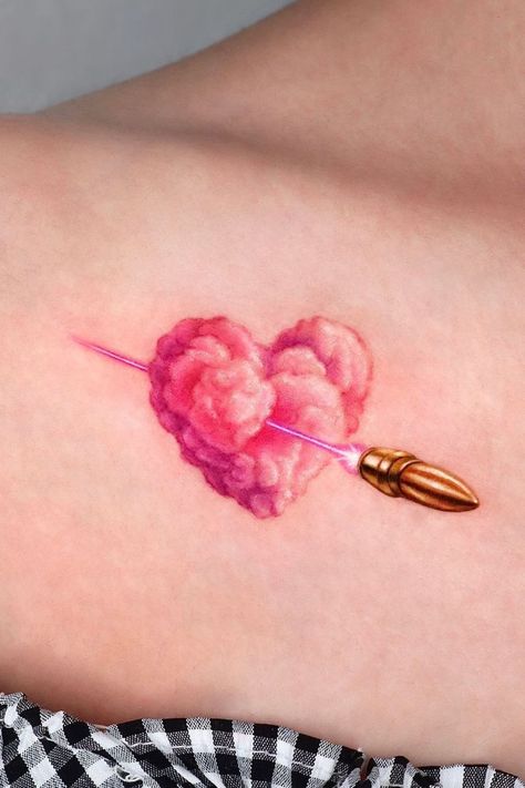 #ValentineTattoo #LoveInk #HeartTattoo #RomanticInk #CupidArrowTattoo #SweetheartInk #ValentineSymbolTattoo #LoveForeverInk #RomanceTattoo #HeartfeltInk By sorok.ink Pink Tattoo, Muster Tattoos, Medusa Tattoo, Tatuaje A Color, 1 Tattoo, Subtle Tattoos, Dope Tattoos, Simplistic Tattoos, Matching Tattoos