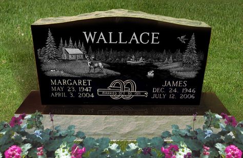 Head Stones Cemetery Ideas, Monument Ideas, Headstone Ideas, Cemetery Ideas, Headstone Designs, Etching Designs, Grave Monuments, Granite Memorial, Grave Headstones