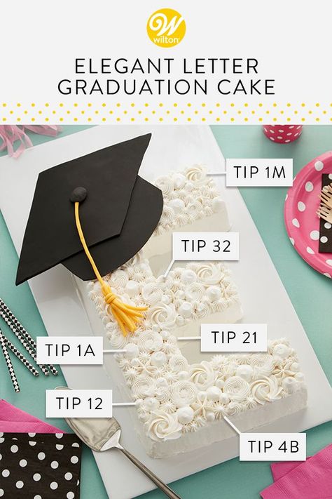 Graduation Number Cake, Graduation Highschool, Lemon And Coconut Cake, Graduation Party Cake, Piping Techniques, Graduation Cupcakes, Wilton Cakes, Graduation Cake, Number Cakes