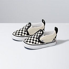 Best Toddler Shoes, Baby Vans, Kid Outfits, Vans Toddler, Vans Store, Vans Checkerboard, Velcro Shoes, Toddler Sneakers