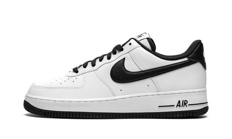 Nike Air Force 1 '07 "White / Black Custom Air Force 1 Black And White, Air Force 1 Black And White, Nike Air Force Black, White Black Shoes, White Air Force 1, Air Force Shoes, Nike Shoes Air Force, Eid Outfit, Black And White Nikes