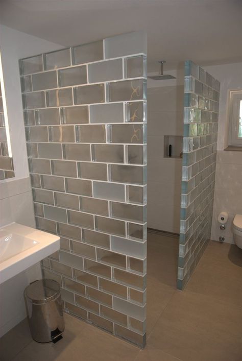 Unique bathroom fresh home decor idea 2023 Glass Block Shower Wall, Fresh Home Decor, Glass Block Shower, Small Kitchen Layouts, Shower Wall Panels, Diy House Renovations, Bad Inspiration, Small Bathroom Makeover, Home Decor Idea