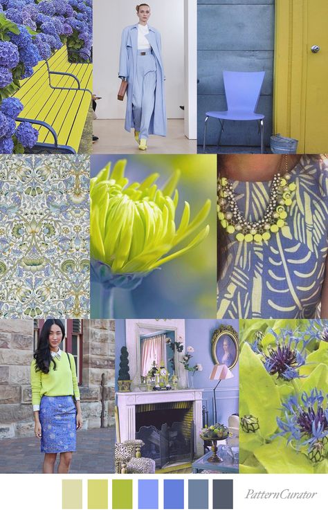 PERIWINKLE LIME by Pattern Curator (SS20) Chartreuse Colour Palette, Chartreuse Color Palette Colour Schemes, Chartreuse Color Palette Clothes, Light Green Color Combinations, Chartreuse Palette, Lime Green Color Palette, Chartreuse Color Palette, Corner Inspiration, Lime Clothes