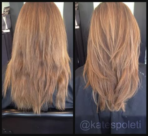 Layers At Back Of Hair, Overdirected Long Layers, Straight Vs Layered Hair, Short Layers In Back Of Hair, Long Layered Hair Straight Front View, Soft Layers Vs Choppy Layers, Straight Long Layered Haircuts, Long Layers Haircut Before And After, Long Layered Hair Before And After