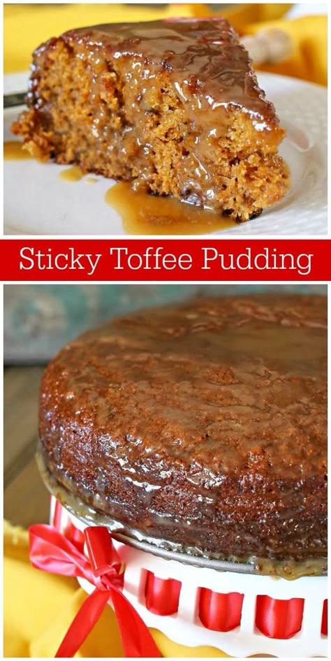 Sticky Toffee Pudding Easy, Easy Sticky Toffee Pudding, English Cake Recipe, English Dessert Recipes, Sticky Toffee Pudding Recipe, Toffee Pudding Recipe, Camping Desert, Sticky Toffee Pudding Cake, Sticky Pudding