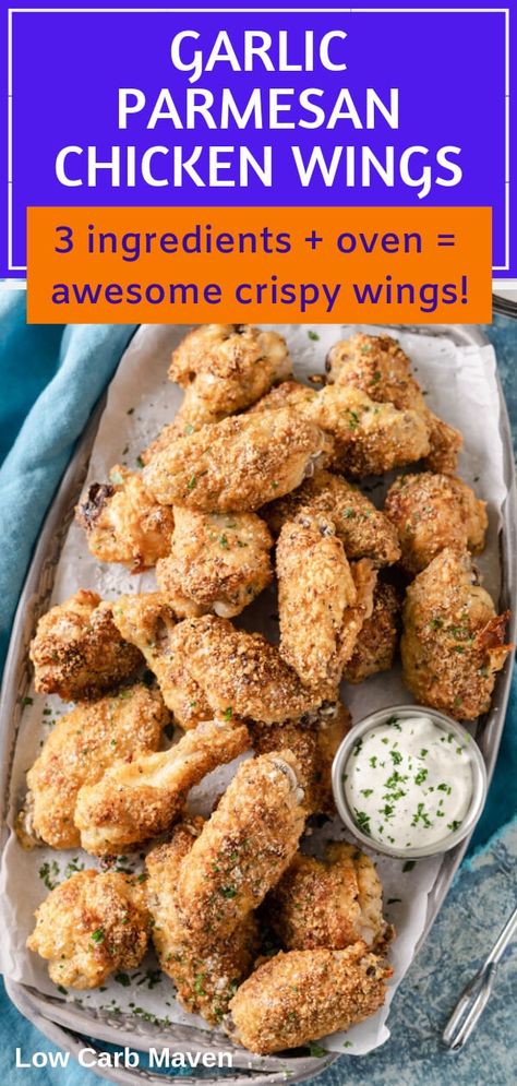 Parmesan Chicken Wings Baked, Baked Garlic Parmesan Chicken Wings, Keto Wings, Chicken Wings Baked, Keto Chicken Wings, Baked Garlic Parmesan Chicken, Parmesan Wings, Garlic Parmesan Wings, Parmesan Chicken Wings