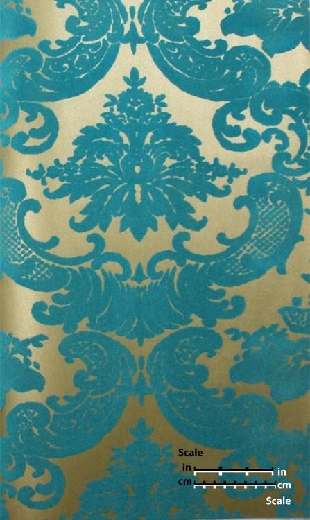 Classical Damask Velvet Flocked Wallpaper in Gold and Teal from the Pl – BURKE DECOR Velvet Walls, Gold Wallpaper Pattern, Flocked Wallpaper, Flock Wallpaper, Modern Wallpaper Designs, Teal Bedroom, Plush Collection, Velvet Wallpaper, Kid Projects