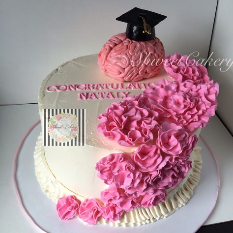 Psychology graduation cake Neuroscience Graduation Party, Psychology Cake Graduation, Psychology Cake Ideas, Phd Cake Ideas, Psychology Themed Party, Psychology Cake, Psychology Graduation Party, Psychology Graduation Pictures, Phd Cake