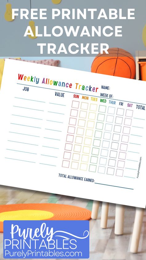 A new take on the chore chart, this free allowance tracker is popular because kids only get rewarded for what is done instead of nagging to do chores. This is similar to Dave Ramsey's concept of commission based allowance plan for kids. Give tasks a value and then add it up at the end of the week. #FreePrintables #PurelyPrintables #daveramsaychore #ramsaykidscommission #ResponsibilityTracker #FreeChoreChart #FamilyChores #AllowanceTracker #KidsPayDay #AllowanceChart #commissionsystem Printable Allowance Tracker, Allowance System For Kids, Kids Allowance Chart, Allowance Chore Chart, Free Chore Chart, Allowance Tracker, Allowance System, Chores And Allowance, Allowance Chart