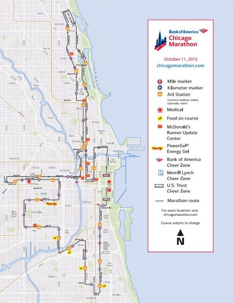 Bank of America Chicago Marathon Route Map Running Workout Plan, Nike Inspiration, Chicago Marathon, I Love To Run, First Marathon, United States Map, Route Map, Usa Map, Bank Of America