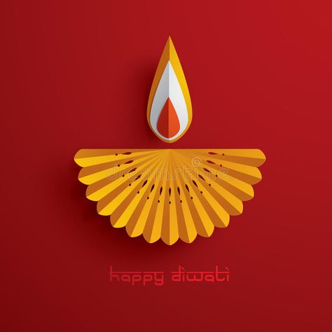 Happy Diwali. Paper Graphic of Indian Diya Oil Lamp Design. Happy Diwali. The Fe , #AD, #Graphic, #Indian, #Paper, #Happy, #Diwali #ad Diwali Designs, Orthodox Wedding Candles, Diwali For Kids, Lights Illustration, Diwali Painting, Diwali Crafts, Diwali Lamps, Diwali Diya Decoration, Diwali Card