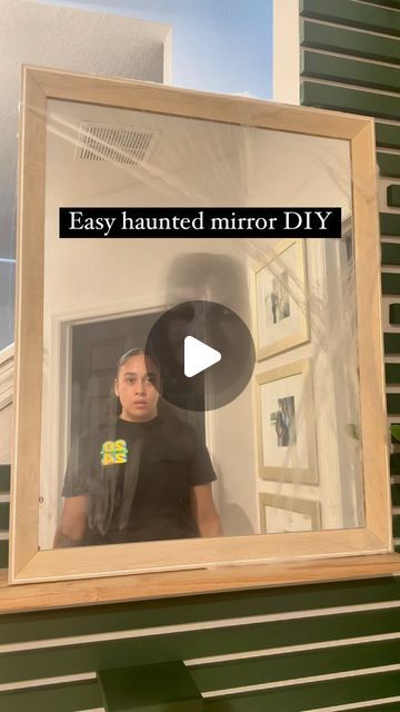 Yesenia Lee | Yess At Home on Instagram: "Love how this spooky mirror turned out.   #halloween #halloweendiy #spookyseason #diy #halloweencountdown" Scary Halloween Mirror Writing, Scary Mirror Diy, Haunted Mirror Diy, Spooky Mirror Diy, Diy Halloween Decorations For Inside Home Decor, Mirror Halloween Decoration, Halloween Decorations Mirror, Halloween Mirror Decorations, Halloween Mirror Diy