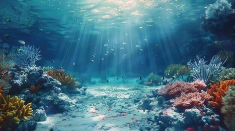 Photo retro style marine landscape with ... | Premium Photo #Freepik #photo Photo Retro, Marine Landscape, Ocean Background, Underwater Art, Ocean Wallpaper, Underwater Photography, Premium Photo, Desktop Wallpaper, Adobe Stock