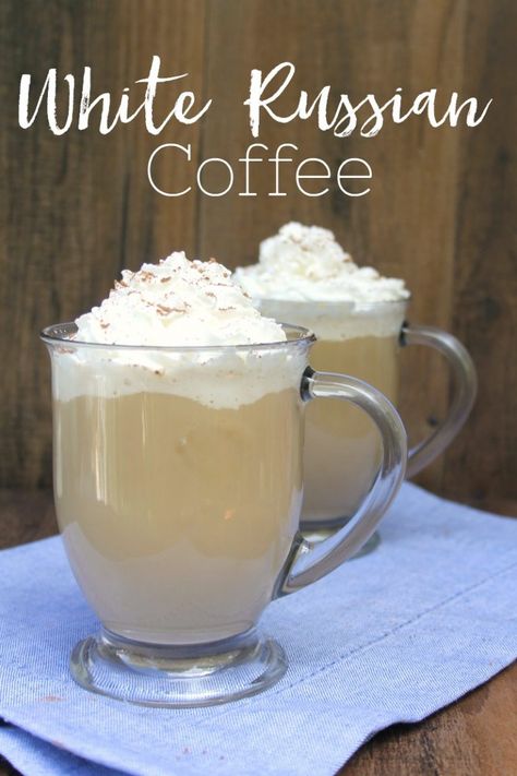 How to Make Easy White Russian Coffee - Busy Being Jennifer Coffee And Kahlua Drinks, Kailua Recipes, Kahlua Coffee Drinks, Russian Coffee, Alcoholic Coffee Drinks, International Meals, Kahlua Drinks, Homemade Kahlua, Hot Coffee Drinks