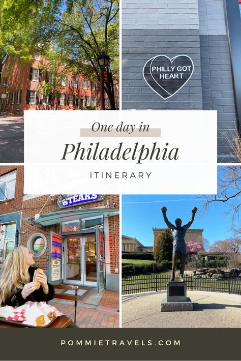 The perfect one day Philadelphia Itinerary Philadelphia Things To Do In One Day, Philadelphia Itinerary, Weekend In Philadelphia, Philadelphia Walking Tour, One Day In Philadelphia, Philadelphia Must See, Fishtown Philadelphia, Rocky Steps, Reading Terminal Market