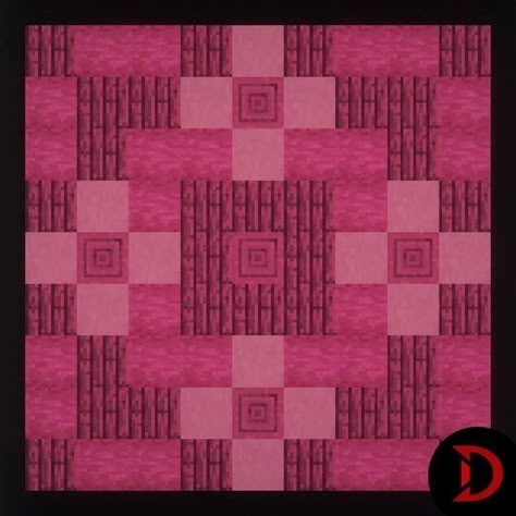 Wall Patterns Minecraft, Pink Minecraft Block Pallete, Minecraft Pink Floor Designs, Minecraft Building Templates, Minecraft House Palette, Minecraft Flooring Ideas, Minecraft Build Palette, Color Palette Minecraft, Minecraft Floor Ideas