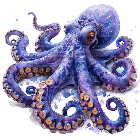 --'12' Octopus Clipart -- Amazing worth! Get a collection includes 12 clipart images , you can use them to create a timeless and elegant work of art that will brighten up any project.   Our clipart can be used for sublimation on t-shirts or mugs, scrapbooking, junk journaling, card making, birthday invitations and more. Enjoy  ♥  You will receive :    * 12 unique images in JPG format (bundled into one or more zip files for easy downloading).    * each image has a size of 4096 x 4096 pixels    ● Octopus Digital Art, Octopus Drawings, Octopus Art Drawing, Octopus Clipart, Octopus Artwork, Octopus Watercolor, Octopus Tattoo Design, Octopus Tattoo, Octopus Art