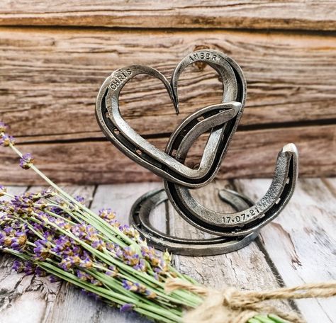 Horseshoe Heart Cake Topper | Equestrian Wedding Cake | Horseshoe Hearts Wedding Horseshoes Ideas, Horse Wedding Ideas, Horseshoes Ideas, Horseshoe Wedding, Horseshoe Heart, Equestrian Wedding, Heart Cake Topper, Wedding Horseshoes, Shoe Cake