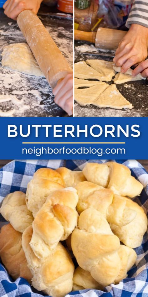 Butter Horn Rolls, Butter Flake Rolls, Butter Horns Recipe, Butterhorn Rolls Recipe, Butterhorn Rolls, Diner Meals, Quick Rolls Recipe, Butterhorns Recipe, Pan Rolls