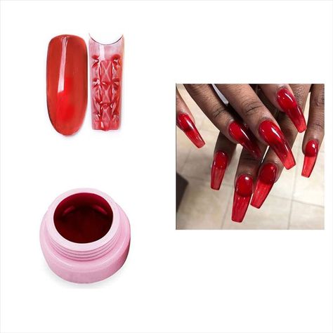 Hacaus 1PCS Jelly Gel Polish Nail Gel Kit Glass Gel Polish Transparent Crystal Gel Nail Polish Red Color 01 Nail Polish Red, Gel Nail Kit, Womens Nails, Nail Gel, Nail Kit, Uv Gel, Gel Nail, Gel Nail Polish, Gel Polish