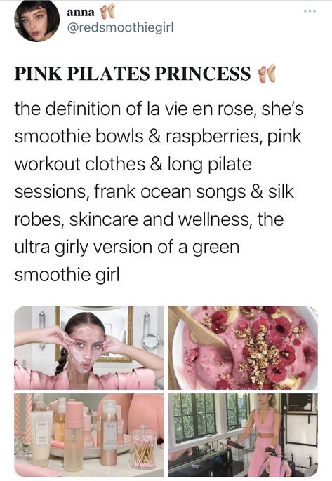 Pink Workout Clothes, Frank Ocean Songs, Green Smoothie Girl, Pink Pilates Princess, Pink Pilates, Pilates Princess, Pink Workout, Vogue Beauty, Smoothie Bowls