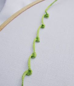 Scroll Stitch, Bordado Jacobean, Crazy Quilting, Embroidery Stitches Tutorial, Needlework Embroidery, Brazilian Embroidery, Sewing Stitches, 자수 디자인, Silk Ribbon Embroidery