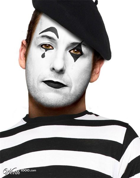 Pinturas Male Mime Makeup, Mens Mime Costume, Mime Makeup Tutorial, Mime Makeup Simple, Mime Makeup Pretty, Mime Costume, Mime Makeup, Mime Face Paint, Pantomime