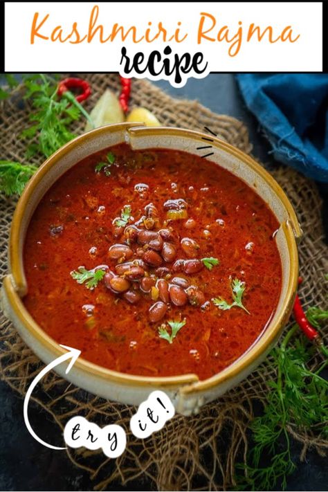 Rajma Masala Recipe, Kashmiri Recipes, Rajma Masala, Rajma Recipe, Dhal Recipe, Bean Dishes, Veg Curry, Red Kidney Beans, Beans Curry