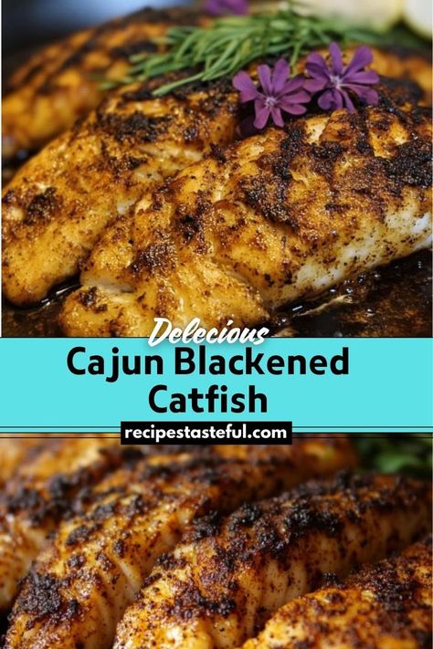 This Cajun Blackened Catfish recipe brings the heat and delicious Cajun flair right to your kitchen! Perfect for a quick dinner or when you want to impress guests with flavorful, crispy catfish fillets. Healthy Catfish Recipes, Cajun Fish Recipes, Catfish Dinner, Catfish Fillets, Catfish Recipe, Blackened Catfish, Louisiana Dishes, Traditional Thanksgiving Recipes, Catfish Recipes