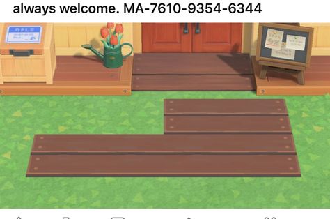 Nooks Cranny, Acnh Path Codes, Acnh Path, Wooden Path, Acnh Paths, Ac Codes, Acnh Design Codes, Mini Golf Course, Animal Crossing Wild World