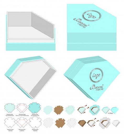 Discover thousands of Premium vectors availables in AI and EPS formats. Download whatever, cancel whenever. Diamond Packaging, Bracelet Template, Packaging Die Cut, Origami Templates, Packaging Template Design, Diamond Vector, Diamond Box, Cosmetic Packaging Design, Handmade Packaging