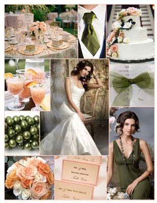 Sweet Peach is a great color to start with and compliments nearly everything else! Pretty with everything, like a blushing bride! Green And Coral Wedding, Peach Gold Wedding, Peach Wedding Theme, Olive Green Weddings, Gold Wedding Theme, Wedding Pink, Sage Green Wedding, Coral Wedding, Organic Wedding