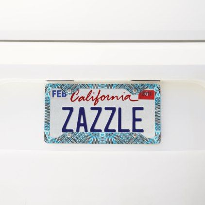 Silver Blue License Plate Frame - blue gifts style giftidea diy cyo Monogram License Plate, Vintage License Plates, Personalized Plates, Clouds Pattern, Abstract Waves, License Plate Covers, License Plate Frame, License Plates, Plate Frames