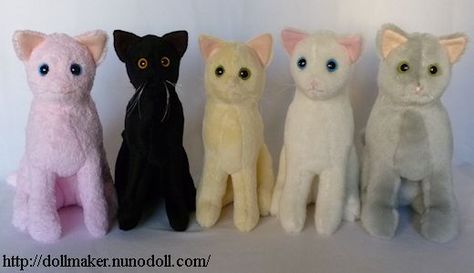 Sewing Animals, Cat Sewing, Cat Soft Toy, 5 Cats, Plushie Patterns, Sewing Stuffed Animals, Stuffed Animal Cat, Cat Doll, Animal Projects