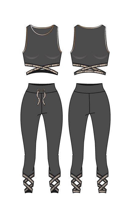 Active Wear Fashion Illustration, Fashion Technical Drawing, Fashion Tech Pack, Technical Sketch, Fashion Sketch Template, Sports Fashion Design, Sport Style Woman, Clothing Templates, Freelance Design