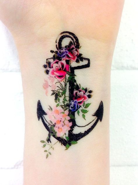 Beautiful Anchor Tattoo, very big for the wrist but l like it Tattoo Trend, Anchor Tattoos, Anchor Tattoo, Geniale Tattoos, Small Wrist Tattoos, Wrist Tattoos For Women, Memorial Tattoo, Tattoo Feminina, Dream Tattoos