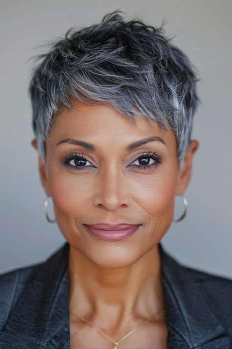 Short Grey Pixie Haircut, Shortcuts Hairstyle, Pixie Haircut Grey Hair, Pixie Haircuts For Women Over 60, Shortcut Hairstyle, Short Hair Women Over 50, Layered Pixie Haircuts, Short Textured Hair, Textured Pixie Cut