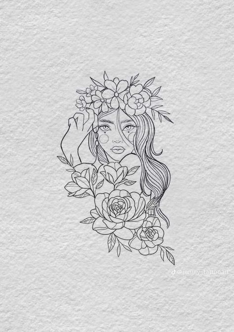 Virgo Woman Tattoo, Virgo Art Drawing, Virgo Tattoo Designs For Women, Virgo Inspired Tattoo, Virgo Women Tattoo, Virgo Tattoo Ideas, Tattoo Virgo, Goddess Drawing, Virgo Tattoo Designs