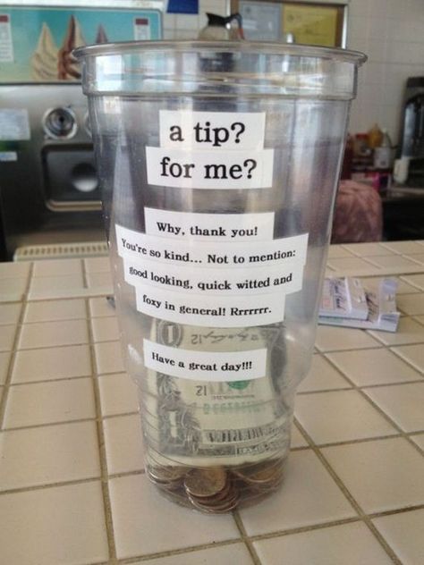 Tip Jar Sayings, Tips Jar Ideas Funny, Tip Jar Ideas, Funny Tip Jars, Jar Quotes, Quote Jar, Server Life, Hbd Quotes, Funny Tips