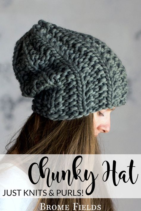 model wearing a Women's Chunky Knit Hat Free Bulky Knit Hat Patterns, Bulky Yarn Hat Patterns, Chunky Beanie Knitting Pattern Free, Slouchy Chunky Knit Hat, Chunky Hat Knitting Pattern Free, Super Bulky Knit Hat Pattern Free, Chunky Knit Hat Pattern Free, Slouchy Chunky Knit Cozy Hat, Knit Hat Bulky Yarn Pattern