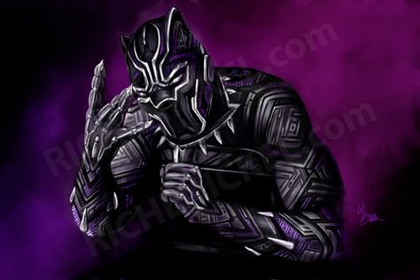 Riche Ni Art – Riche Nickel Black Fanart, Black Panther Wakanda Forever, Black Panther Wakanda, Wakanda Forever, Wallpaper Black, Film Review, Canvas Board, Black Panther, Panther