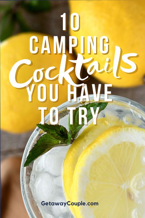 After a long day of outdoor activities or a chill afternoon in a hammock, a nice drink is a perfect way to end the day. RV living doesn't mean your only options are beer and wine. We’re breaking down our top camping cocktails that are delicious and easy to make. 10 Essential Camping Cocktails You Have to Try Camping Alcohol Drinks Easy, Mocktails For Camping, Easy Camping Cocktails, Camping Cocktails Make Ahead, Campfire Whiskey Drinks, Camp Cocktails, Camping Cocktails, Vodka Mixers, Spiked Cider