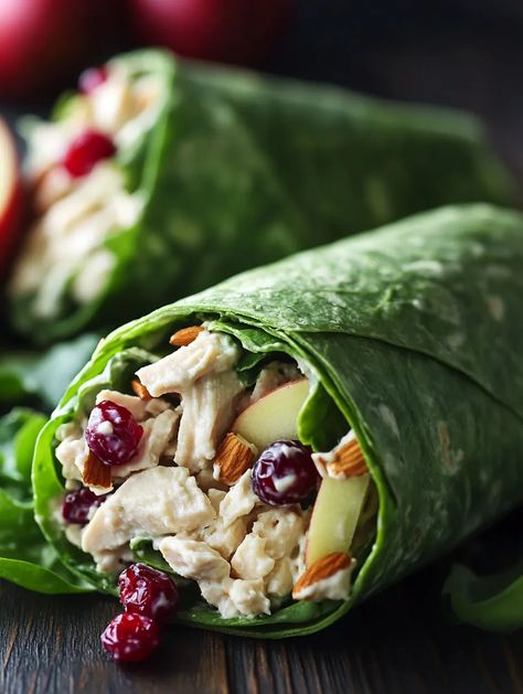 Chicken Salad With Cranberries, Cranberry Almond Chicken Salad, Almond Chicken Salad, Apple Cranberry Salad, Cranberry Chicken Salad, Chicken Salad Wrap, Cranberry Chicken, Almond Chicken, Cranberry Almond