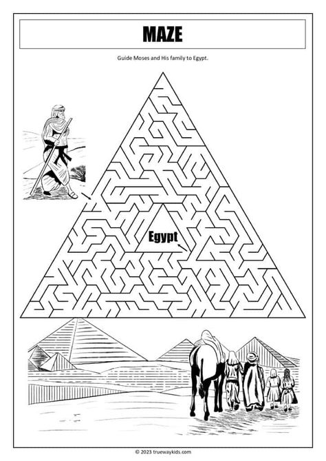 Challenge your teens to this fun maze worksheet based on the Bible lesson of Moses and the Burning Bush (Exodus 3-4). Perfect for a Bible study activity or just a fun way to learn more about the Bible. #Moses #BurningBush #Exodus #BibleLesson #Teens Moses Worksheets For Kids, Moses And Burning Bush Craft, Moses And The Burning Bush Craft, Bible Study At Home, Burning Bush Craft, Sabbath School Crafts, Bible Mazes, Moses And The Burning Bush, Moses Bible