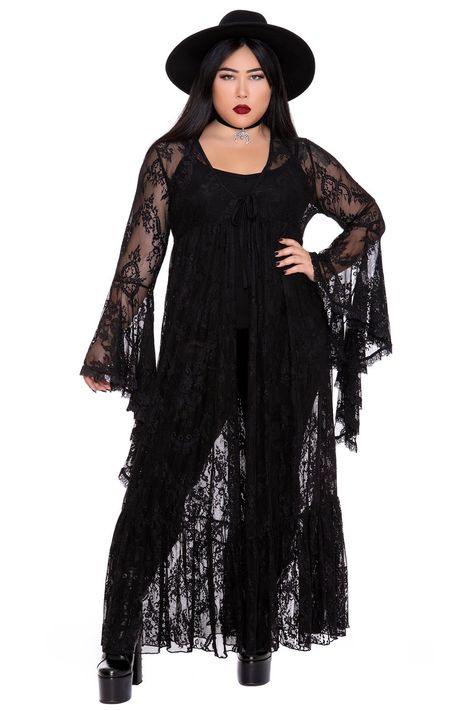 Wardrobe Reset, Plus Size Alternative Fashion, Alternative Fashion Indie, Size Aesthetic, Plus Size Alternative, Witchy Outfits, Killstar Dress, Witch Style, Lace Duster