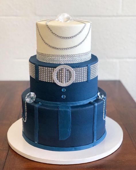 Denim And Diamonds Cake Ideas, Denim Birthday Cake, Denim Cake Ideas, Denim And Diamonds Dessert Table, Denim And Diamonds Birthday Cake, Denim And Diamonds Invitations, Roller Coaster Cake, Diamond Wedding Cakes, Diamond Theme Party