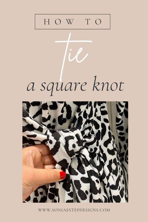 If you're looking for a way to add a unique detail to your wardrobe, why not learn how to tie a square knot on a shirt? This neat knot can be used to add an unexpected twist to a preppy, casual, or even a formal look. With just a few easy steps, you can learn how to create a stylish square knot on a shirt that will turn heads and draw compliments. How To Tie A Flat Knot, How To Tie A Pretty Knot, How To Tie A Square Knot, How To Tie A Dress, Square Knot Tutorial, Tie A Square Knot, Tie Shirt Knot, Pretty Knots, How To Tie A Shirt Knot