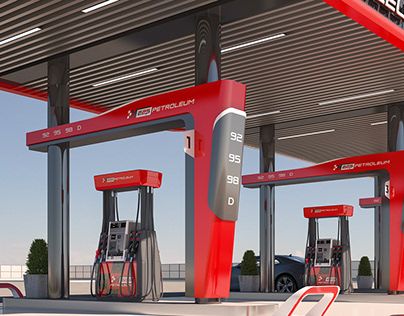 LUKOIL. 3D Plan. on Behance Gas Station Design, Girls Bedroom Themes, Architecture Industrial, Building Foundation, Residential Building Design, Architecture Building Design, Petrol Station, Filling Station, Future Design