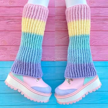 Products – Page 9 – VelvetVolcano Clowncore Crochet, Flared Leg Warmers, Mascot Horror, Gifted Kid, Striped Leg Warmers, Decora Fashion, Clown Stuff, Leg Warmer, Chunky Trainers